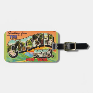 Etiqueta De Bagagem Gatos Vintage Catskill Mts Nova York