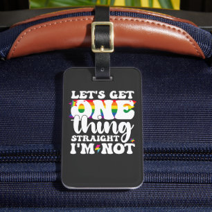 Etiqueta De Bagagem Gay de Orgulho LGBT permite que um Hetero não seja