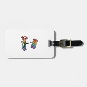 Etiqueta De Bagagem Gaymer Arco-íris Gamer Camisa Vetorial Design_1