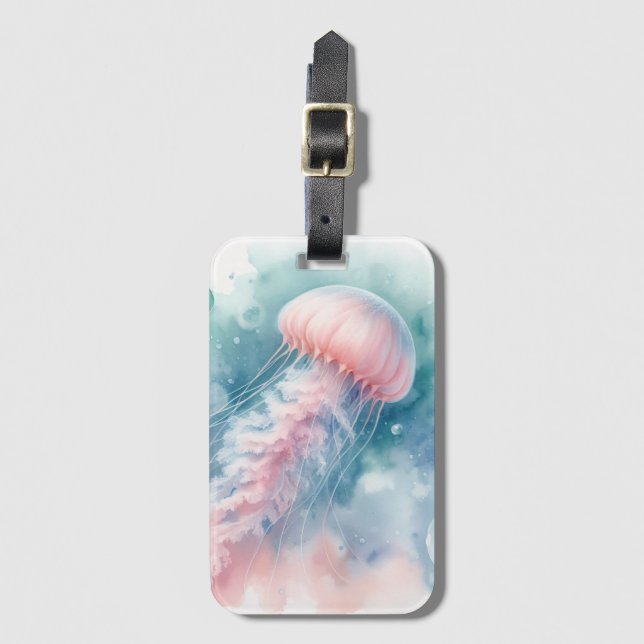 Etiqueta De Bagagem Geleia Rosa Delicada (Frente Vertical)