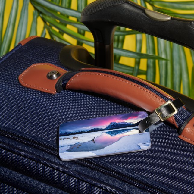 Etiqueta De Bagagem Gelo e neve | Mt. Rundle, Canadá (Frente Insitu 3)