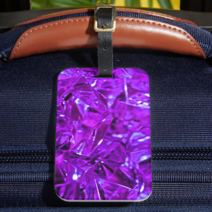 Etiqueta De Bagagem Gemstone Purple Crystal Ametyst