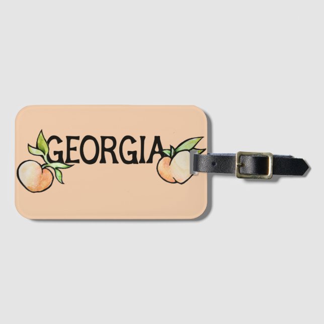 Etiqueta De Bagagem Georgia Peach (Frente Horizontal)