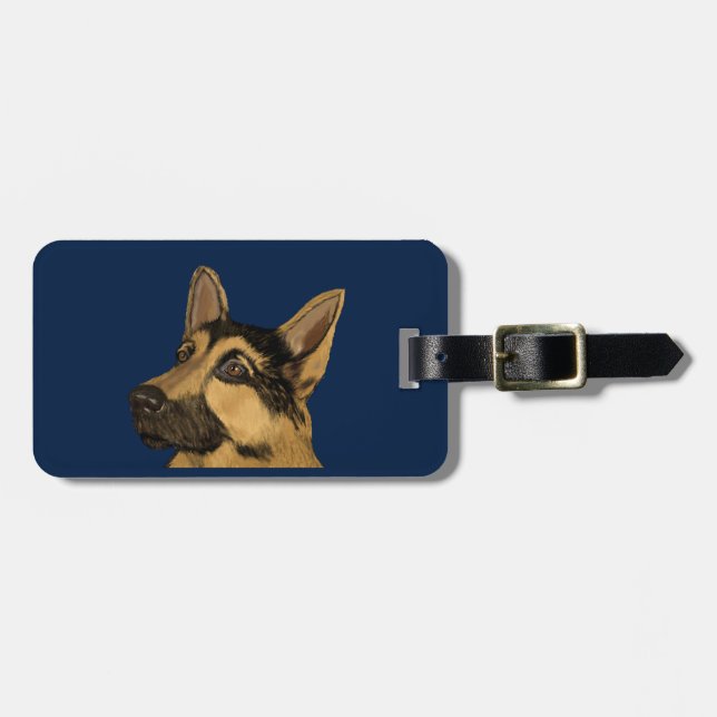 Etiqueta De Bagagem German shepherd (Frente Horizontal)