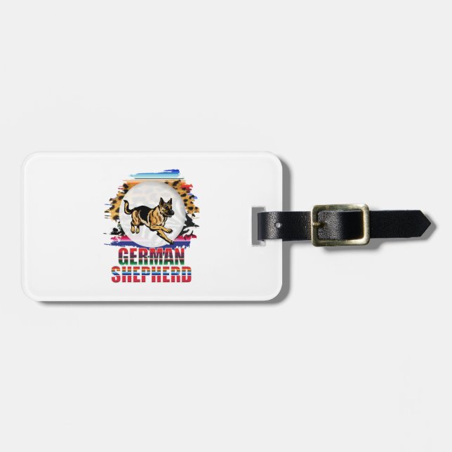 Etiqueta De Bagagem German shepherd (Frente Horizontal)