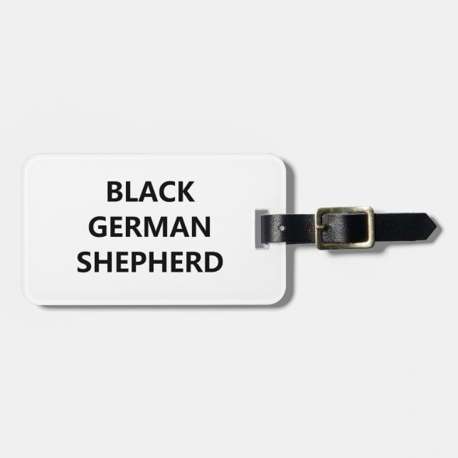 Etiqueta De Bagagem german shepherd preto (Frente Horizontal)