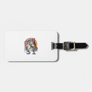 Etiqueta De Bagagem German shepherd Unicorn Dinossaur T rex Engraçado