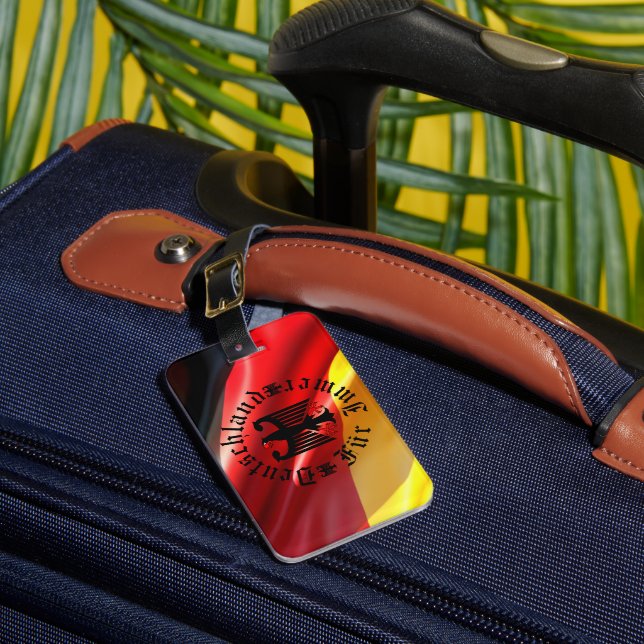 Etiqueta De Bagagem Germany/Deutschland Forever/black eagle/flag (Frente Insitu 1)