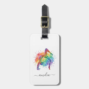Etiqueta De Bagagem Ginástica Personalizada Brilho