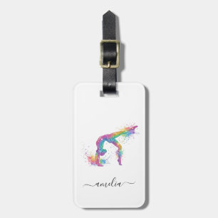 Etiqueta De Bagagem Ginástica Personalizada Brilho