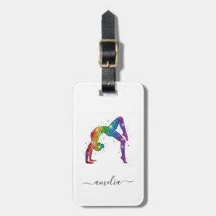 Etiqueta De Bagagem Ginástica Personalizada Brilho