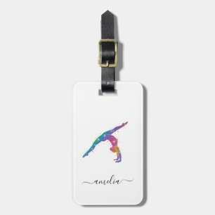 Etiqueta De Bagagem Ginástica Personalizada Brilho