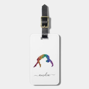 Etiqueta De Bagagem Ginástica Personalizada Brilho