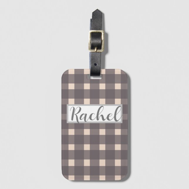 Etiqueta De Bagagem Ginga Rosa Personalizada (Frente Vertical)