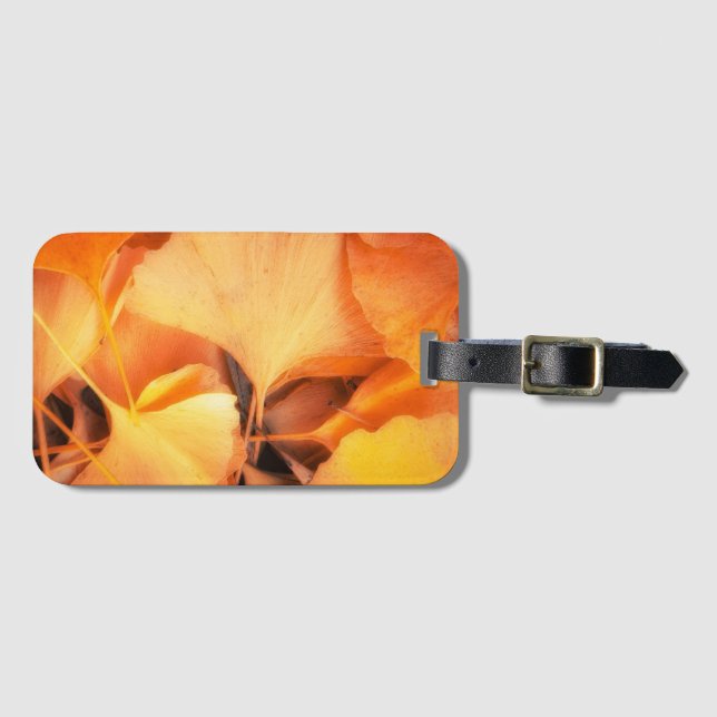 Etiqueta De Bagagem Gingko Leaves (Frente Horizontal)