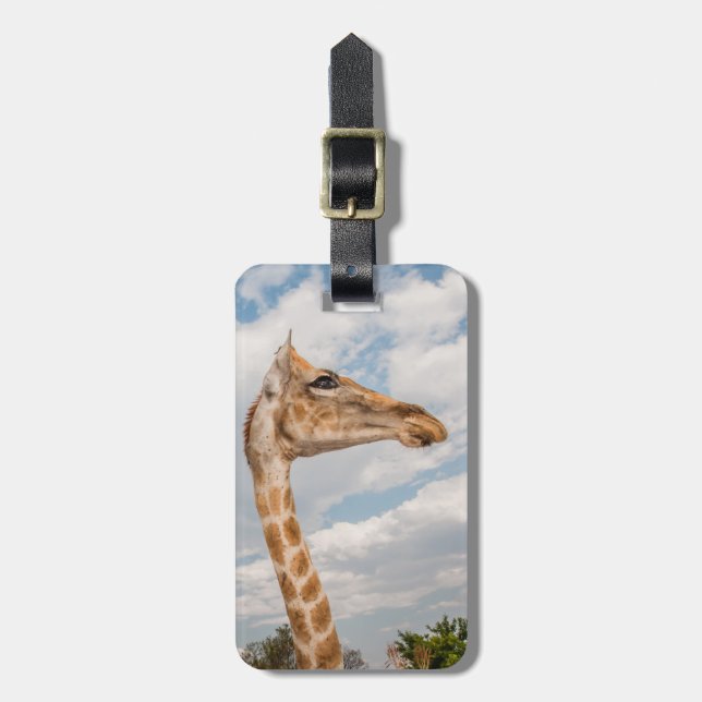 Etiqueta De Bagagem Girafa para Cima (Frente Vertical)