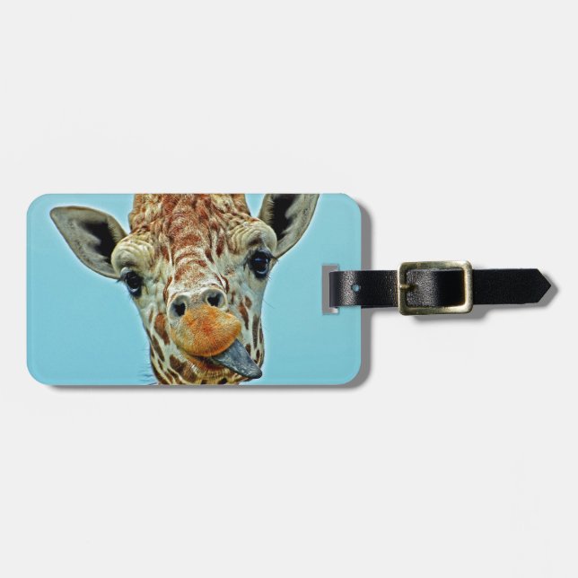 Etiqueta De Bagagem giraffe funny (Frente Horizontal)