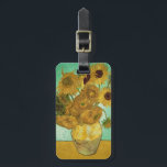 Etiqueta De Bagagem Girassóis de Vincent van Gogh |, 1888<br><div class="desc">Número de coleção da imagem:  BAL20294 girassóis,  1888 (óleo em canvas). Gogh,  óleos da camionete de Vincent 1853-90) (em canvas. Neue Pinakothek,  Munich,  Alemanha.  1888</div>
