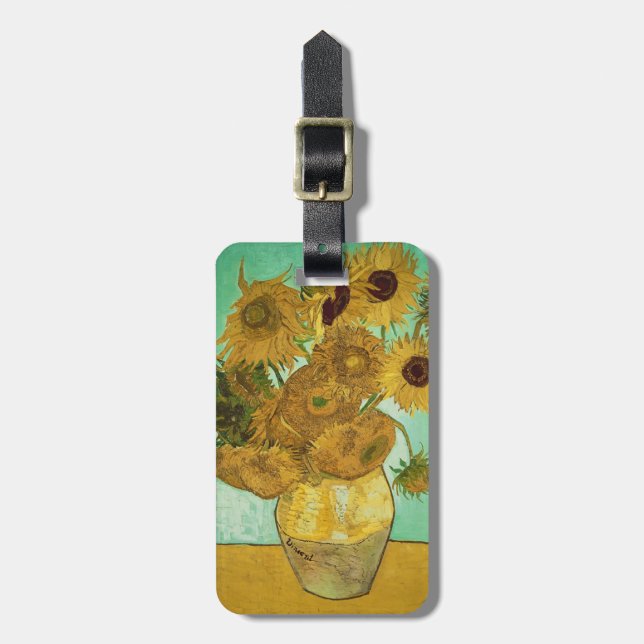 Etiqueta De Bagagem Girassóis de Vincent van Gogh |, 1888 (Frente Vertical)