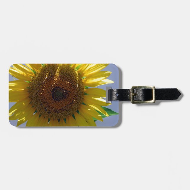Etiqueta De Bagagem Girassol Amarelo (Frente Horizontal)