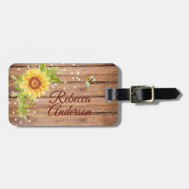 Etiqueta De Bagagem Girassol Amarelo Russo Personalizado