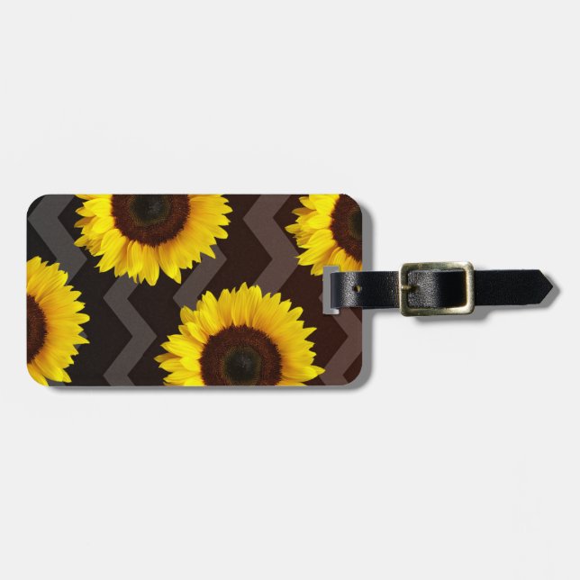 Etiqueta De Bagagem Girassol Lovin (Frente Horizontal)