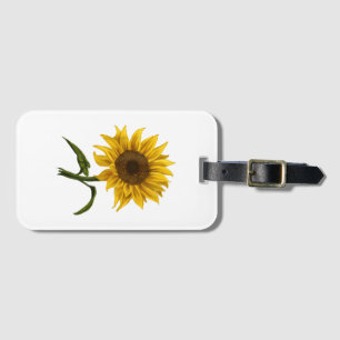 Etiqueta De Bagagem Girassol Sunshine Floral Watercolor Flor
