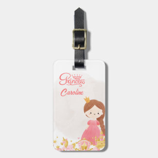 Etiqueta De Bagagem Girl’s Princess Royal Crown Travel
