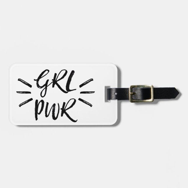 Etiqueta De Bagagem Girlpower, GRLPWR (Frente Horizontal)