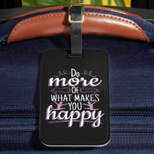 Etiqueta De Bagagem Girls Gymnastics - Motivational Happy Cote