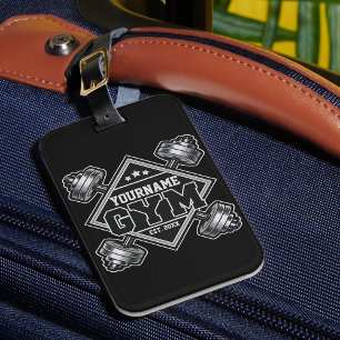 Etiqueta De Bagagem Giro de Cruzamento de Elevação de Peso do NOME Per