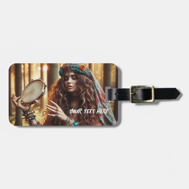 Etiqueta De Bagagem Gitana (Frente Horizontal)