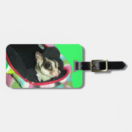 Etiqueta De Bagagem Glider de Açúcar Vestindo Chapéu