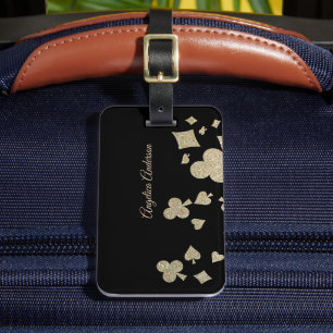 Etiqueta De Bagagem Glitter Casino Cartão de visita