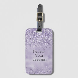 Etiqueta De Bagagem Glitzy Roxo