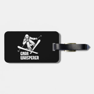 Etiqueta De Bagagem Gnar Whisperer Skiing