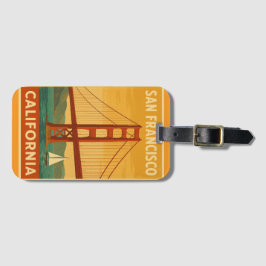 Etiqueta De Bagagem Golden Gate Bridge Retro – San Francisco Luggage T