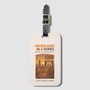 Etiqueta De Bagagem Golden Hour Route 66 L-Series Chicago Illinois -
