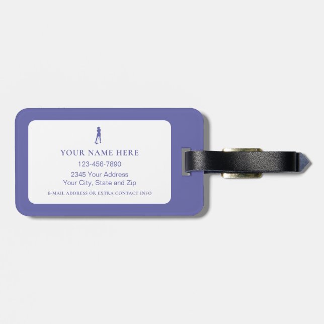 Etiqueta De Bagagem Golf Funny Birdie Lady's Personalized Cute Golfer (Traseira Horizontal)