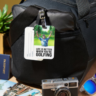 Etiqueta De Bagagem Golf Life é melhor quando você é Golfe