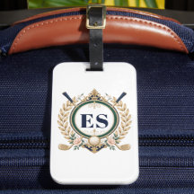 Golf Monograma Elegante para Senhoras Personalizad