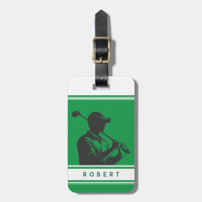 Etiqueta De Bagagem Golfe Personalizado  (Frente Vertical)