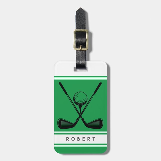 Etiqueta De Bagagem Golfe Personalizado  (Frente Vertical)