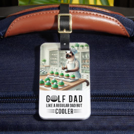 Etiqueta De Bagagem Golfe temido para Cat Lover no Dia de os pais