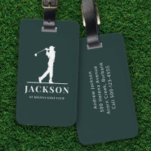 Golfer de Monograma Personalizado Verde