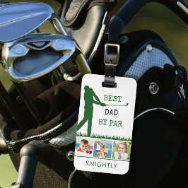 Etiqueta De Bagagem Golfer MELHOR PAI PELA Foto PAR 3 Personalizada