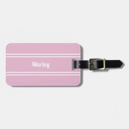 Etiqueta De Bagagem Golfer Personalized Name Modern Pink & White
