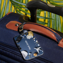 Etiqueta De Bagagem Golfer Pilot