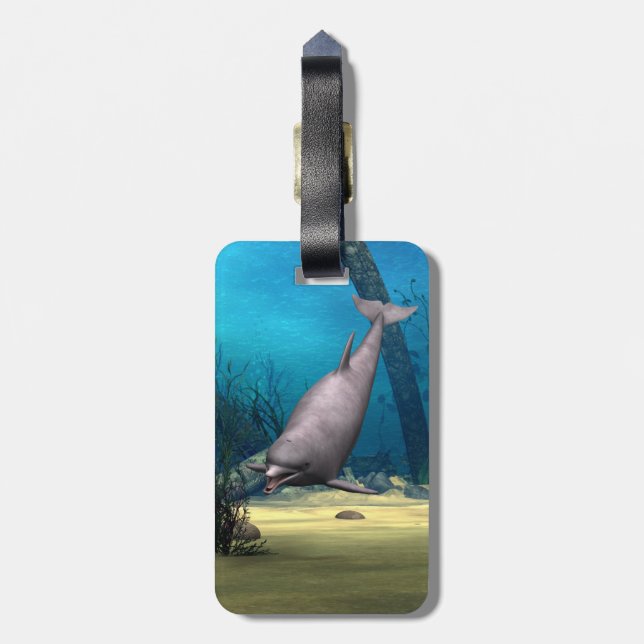 Etiqueta De Bagagem Golfinho (Traseira Vertical)