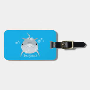 Etiqueta De Bagagem Golfinhocartaz fofokawaii feliz